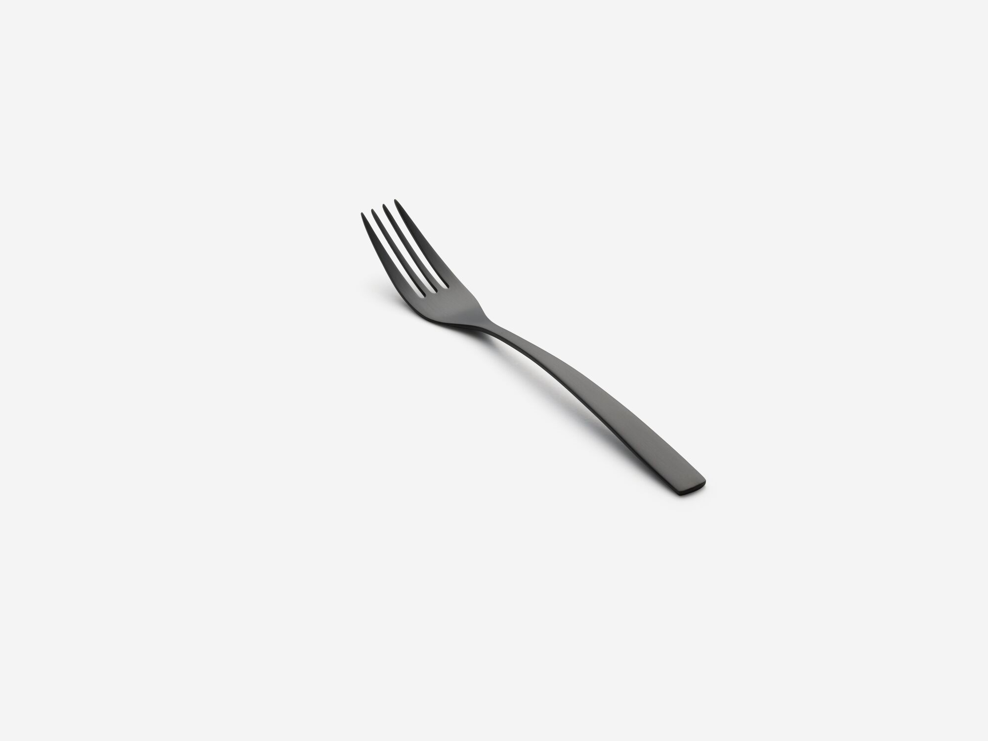 Modern black large fork top view